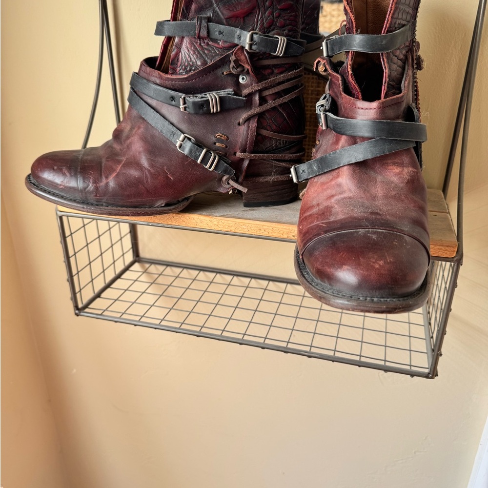 Freebird Burgundy Heeled Boots